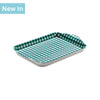G310 - Melamine Gingham Tray, 18 x 14cm