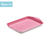 G310 - Melamine Gingham Tray, 18 x 14cm