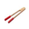 J360 - Bamboo Cooking Tongs with Silicone Tips, 25cm