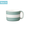 T522 - Wide Mug, Hand Decorated, Stripe