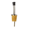J102 - Stainless Steel Oil Pourer with Cork Stopper Black Cap